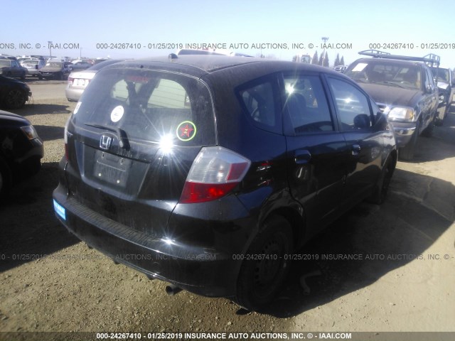 JHMGE8H34BC012472 - 2011 HONDA FIT BLACK photo 4