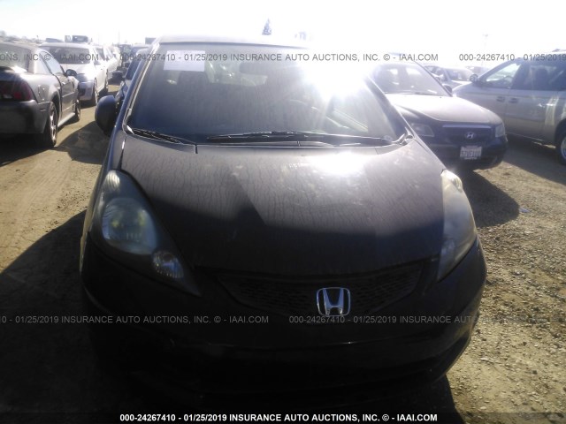 JHMGE8H34BC012472 - 2011 HONDA FIT BLACK photo 6