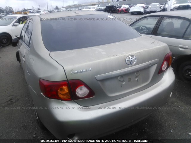 1NXBU40E19Z045868 - 2009 TOYOTA COROLLA S/LE/XLE BEIGE photo 3