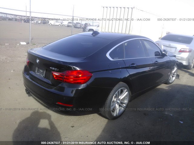 WBA4F7C30HG788728 - 2017 BMW 430I GRAN COUPE BLACK photo 4