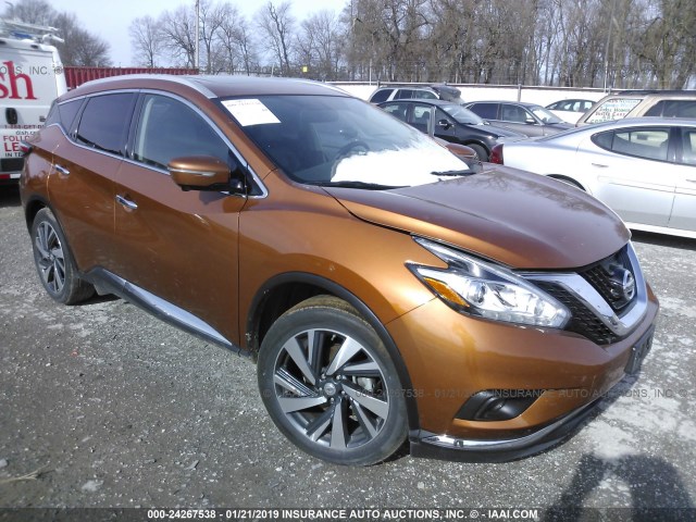 5N1AZ2MH1FN281450 - 2015 NISSAN MURANO S/SL/SV/PLATINUM ORANGE photo 1