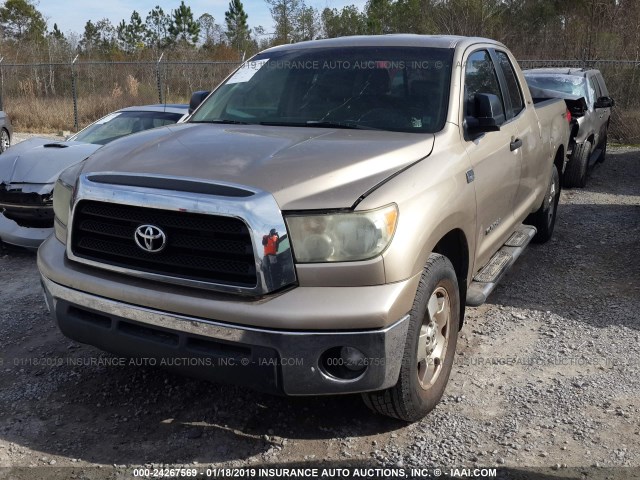 5TBRT541X7S450298 - 2007 TOYOTA TUNDRA DOUBLE CAB SR5 GOLD photo 2