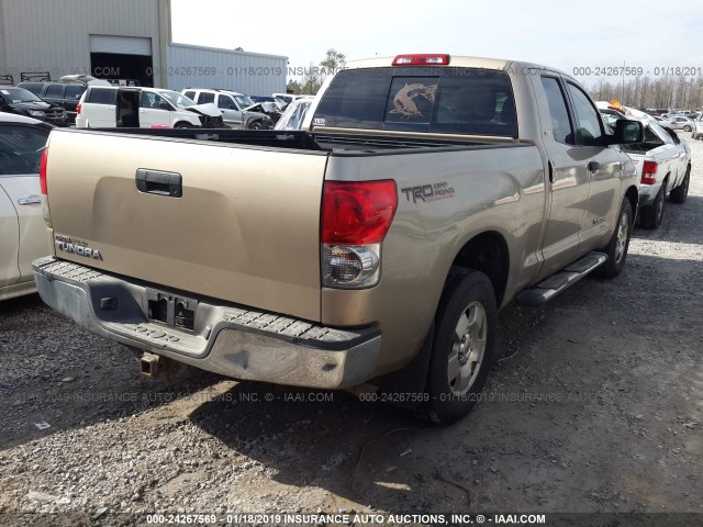 5TBRT541X7S450298 - 2007 TOYOTA TUNDRA DOUBLE CAB SR5 GOLD photo 4