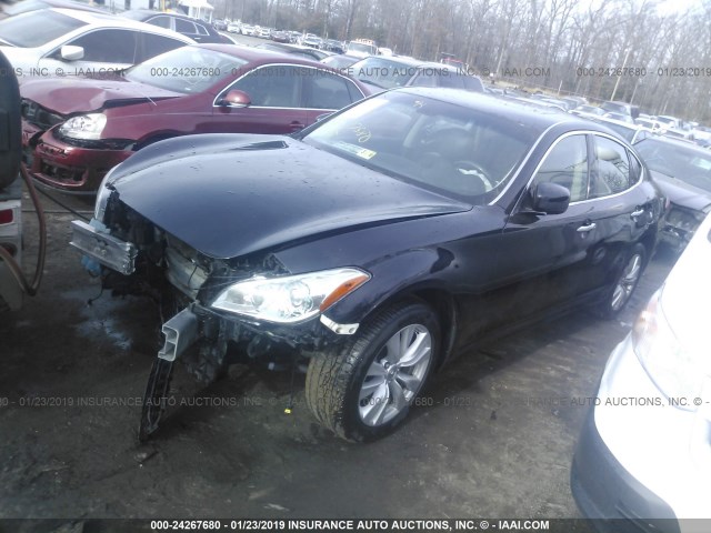 JN1AY1AR3BM570427 - 2011 INFINITI M56 X BLACK photo 2