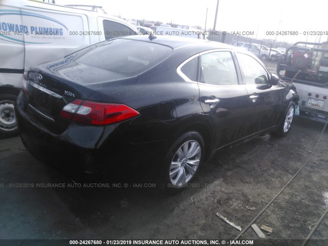 JN1AY1AR3BM570427 - 2011 INFINITI M56 X BLACK photo 4