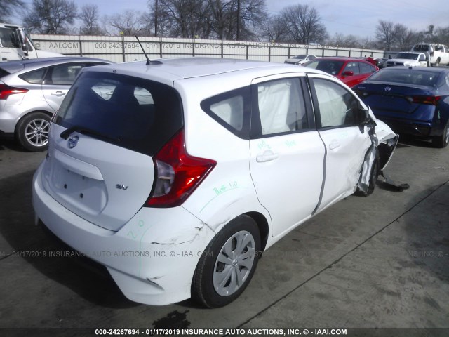 3N1CE2CP0JL353400 - 2018 NISSAN VERSA NOTE S/S PLUS/SV/SL/SR WHITE photo 4