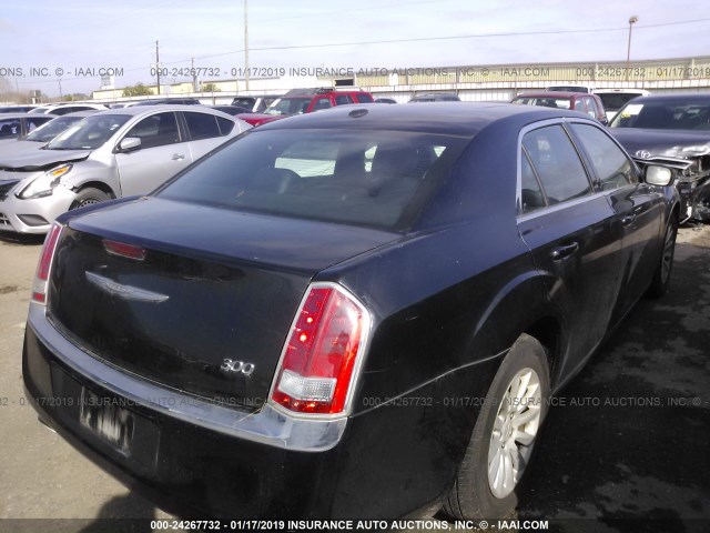 2C3CCAAG1DH731421 - 2013 CHRYSLER 300 BLACK photo 4