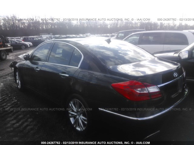 KMHGC4DD6EU263079 - 2014 HYUNDAI GENESIS 3.8L BLACK photo 3