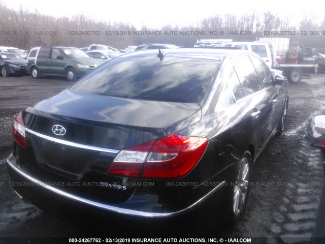 KMHGC4DD6EU263079 - 2014 HYUNDAI GENESIS 3.8L BLACK photo 4