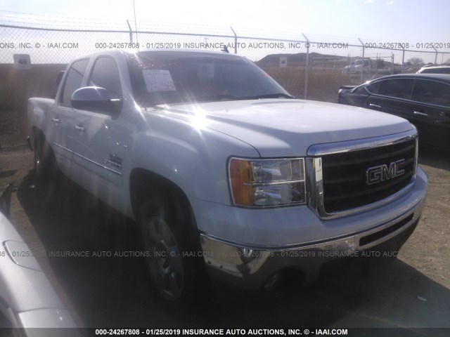 3GTP1VE02BG407088 - 2011 GMC SIERRA C1500 SLE WHITE photo 1