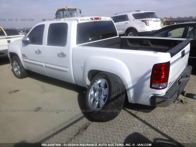 3GTP1VE02BG407088 - 2011 GMC SIERRA C1500 SLE WHITE photo 3