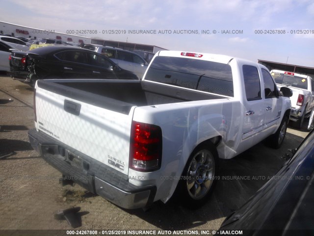 3GTP1VE02BG407088 - 2011 GMC SIERRA C1500 SLE WHITE photo 4