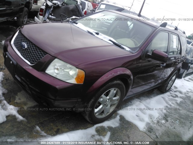 1FMDK06137GA41327 - 2007 FORD FREESTYLE LIMITED RED photo 2