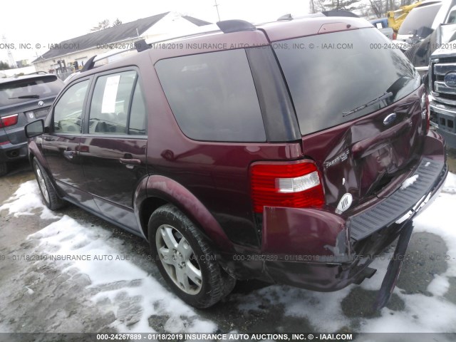 1FMDK06137GA41327 - 2007 FORD FREESTYLE LIMITED RED photo 3