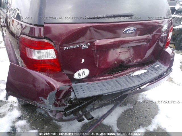 1FMDK06137GA41327 - 2007 FORD FREESTYLE LIMITED RED photo 6