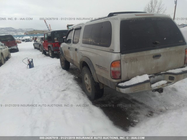 5TEHN72NX4Z449391 - 2004 TOYOTA TACOMA DOUBLE CAB SILVER photo 3