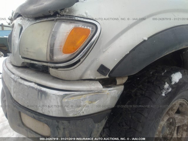 5TEHN72NX4Z449391 - 2004 TOYOTA TACOMA DOUBLE CAB SILVER photo 6