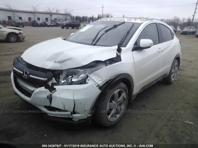 3CZRU6H79HM733750 - 2017 HONDA HR-V EXL WHITE photo 2