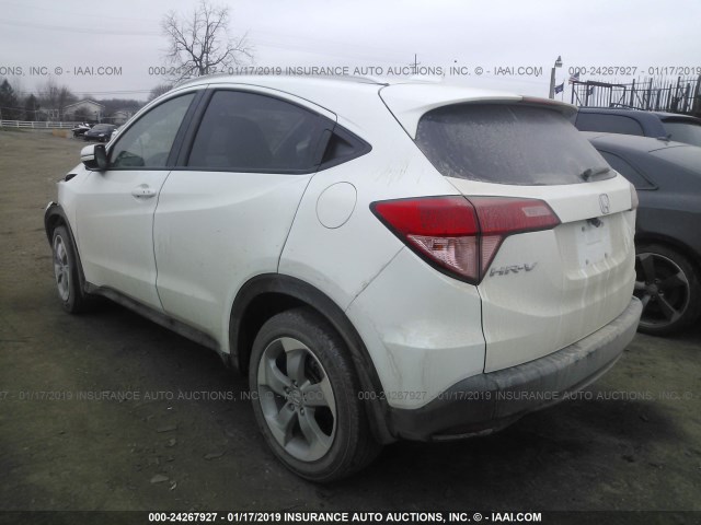 3CZRU6H79HM733750 - 2017 HONDA HR-V EXL WHITE photo 3