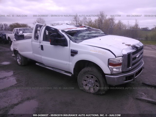 1FTWX31R48ED69558 - 2008 FORD F350 SRW SUPER DUTY WHITE photo 1