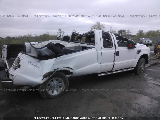 1FTWX31R48ED69558 - 2008 FORD F350 SRW SUPER DUTY WHITE photo 4