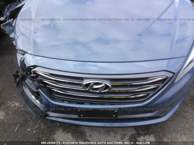 5NPE34AF8HH486580 - 2017 HYUNDAI SONATA SPORT/LIMITED BLUE photo 6