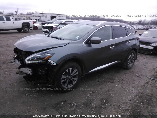 5N1AZ2MG3JN168275 - 2018 NISSAN MURANO GRAY photo 2