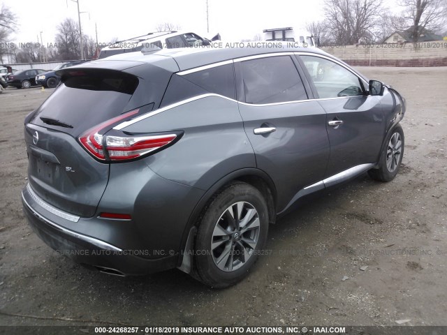 5N1AZ2MG3JN168275 - 2018 NISSAN MURANO GRAY photo 4