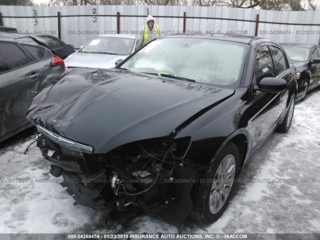 1C3CCBAB4DN691322 - 2013 CHRYSLER 200 LX BLACK photo 2