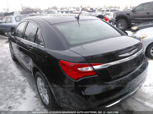 1C3CCBAB4DN691322 - 2013 CHRYSLER 200 LX BLACK photo 3