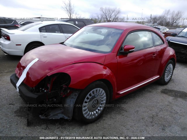 3VWJ07AT8GM614630 - 2016 VOLKSWAGEN BEETLE SE/SEL RED photo 2