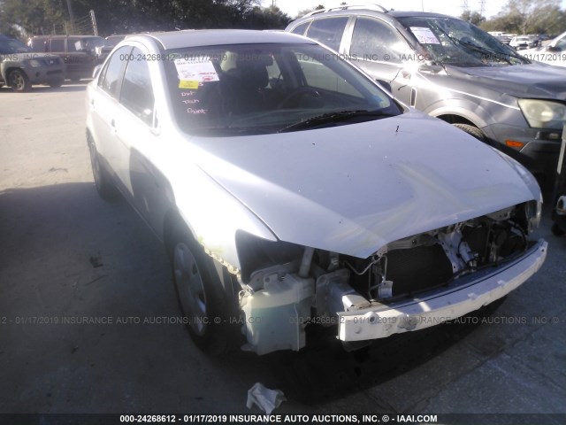 JA32U2FU2BU040982 - 2011 MITSUBISHI LANCER ES/ES SPORT SILVER photo 1