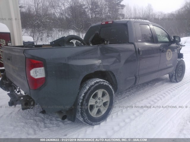 5TFUY5F11GX581260 - 2016 TOYOTA TUNDRA DOUBLE CAB SR/SR5 GRAY photo 4