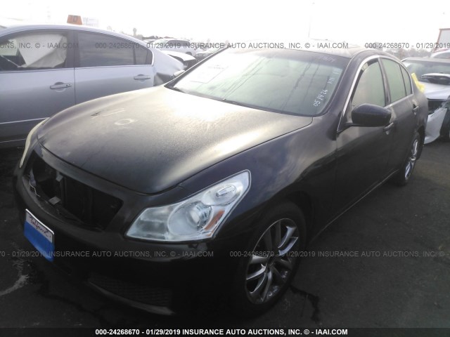 JNKCV61F09M051426 - 2009 INFINITI G37 BLACK photo 2