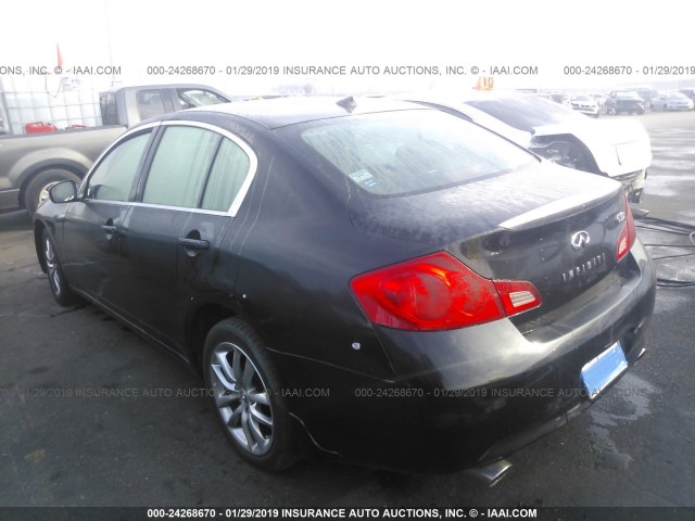 JNKCV61F09M051426 - 2009 INFINITI G37 BLACK photo 3