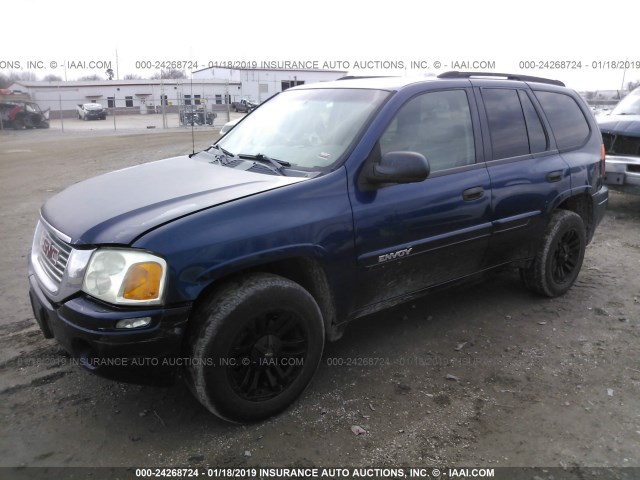 1GKDS13S842119895 - 2004 GMC ENVOY BLUE photo 2