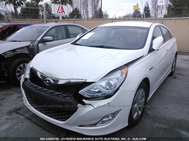 KMHEC4A4XCA039081 - 2012 HYUNDAI SONATA HYBRID WHITE photo 2