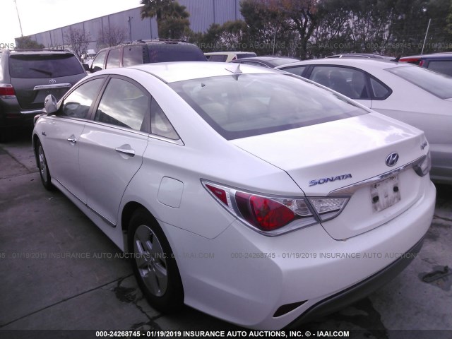 KMHEC4A4XCA039081 - 2012 HYUNDAI SONATA HYBRID WHITE photo 3