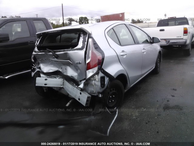 JTDKDTB35G1133623 - 2016 TOYOTA PRIUS C SILVER photo 4