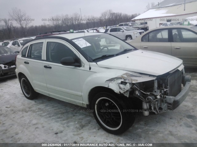 1B3HB48BX7D576693 - 2007 DODGE CALIBER SXT WHITE photo 1