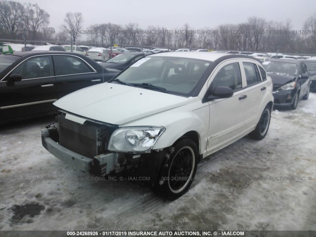 1B3HB48BX7D576693 - 2007 DODGE CALIBER SXT WHITE photo 2