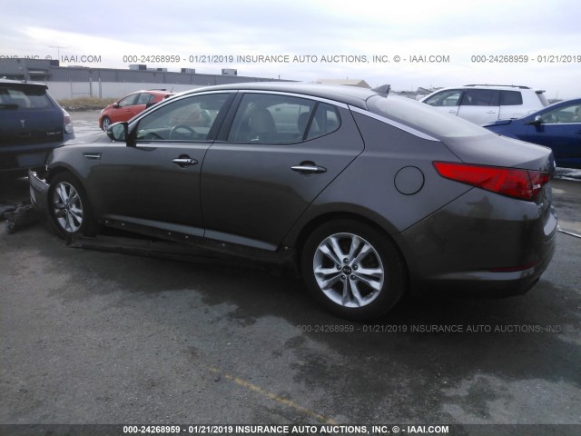 KNAGN4A6XB5091789 - 2011 KIA OPTIMA EX/SX GRAY photo 3