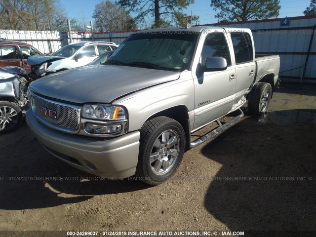 2GTEK63N261170190 - 2006 GMC SIERRA K1500 DENALI SILVER photo 2