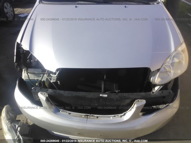 1NXBR32E04Z285446 - 2004 TOYOTA COROLLA CE/LE/S SILVER photo 6