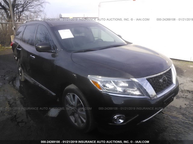 5N1AR2MN3FC719421 - 2015 NISSAN PATHFINDER S/SV/SL/PLATINUM BROWN photo 1