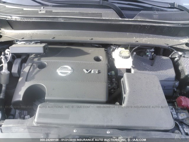 5N1AR2MN3FC719421 - 2015 NISSAN PATHFINDER S/SV/SL/PLATINUM BROWN photo 10