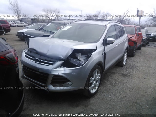 1FMCU0J97EUA04556 - 2014 FORD ESCAPE TITANIUM SILVER photo 2