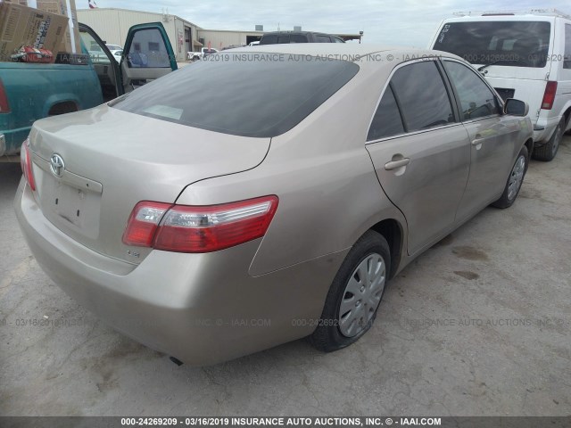 4T1BE46K68U761075 - 2008 TOYOTA CAMRY CE/LE/XLE/SE GOLD photo 4
