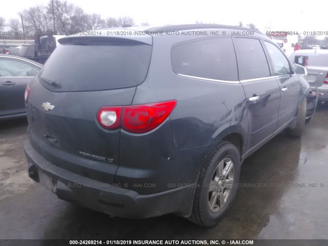 1GNKVJED3BJ114557 - 2011 CHEVROLET TRAVERSE LT GRAY photo 4