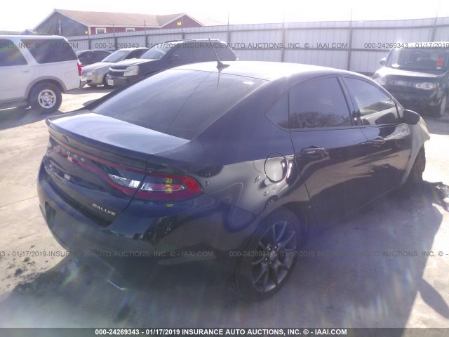 1C3CDFBB9GD645613 - 2016 DODGE DART SXT BLUE photo 4